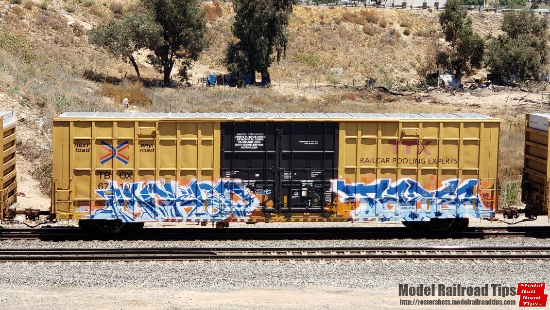 TBOX 671901
TBOX 671901
60' double plug door high cube boxcar
31 July 2020
Pepper Ave overpass 
West Colton CA
